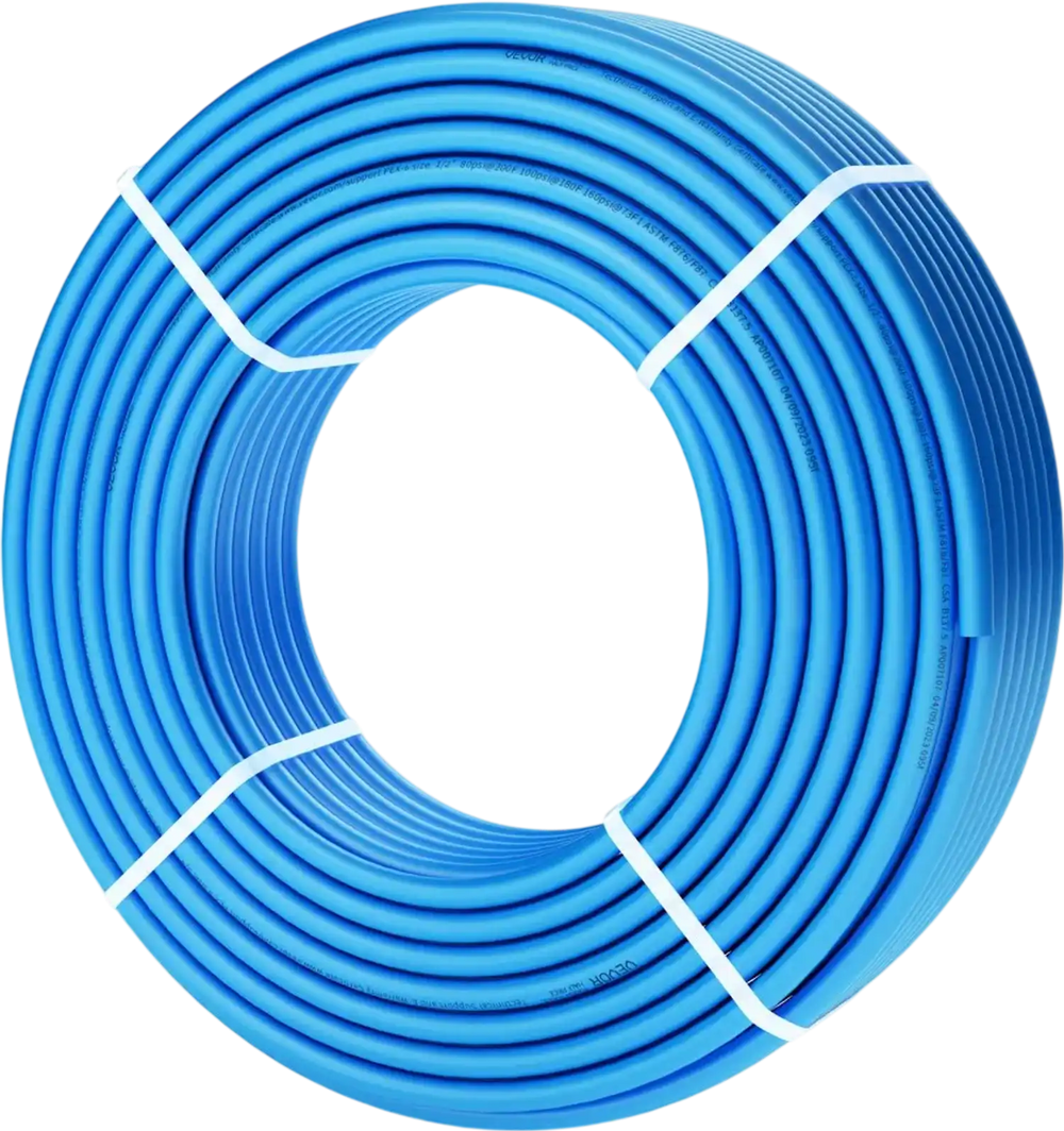 VEVOR PEX Pipe 1/2 Inch, 300 Feet Length PEX-B Flexible Pipe Tubing for Potable Water, Pex Water Lines for Hot/Cold Water & Easily Restore, Plumbing Applications with Free Cutter & Clamps ,Blue