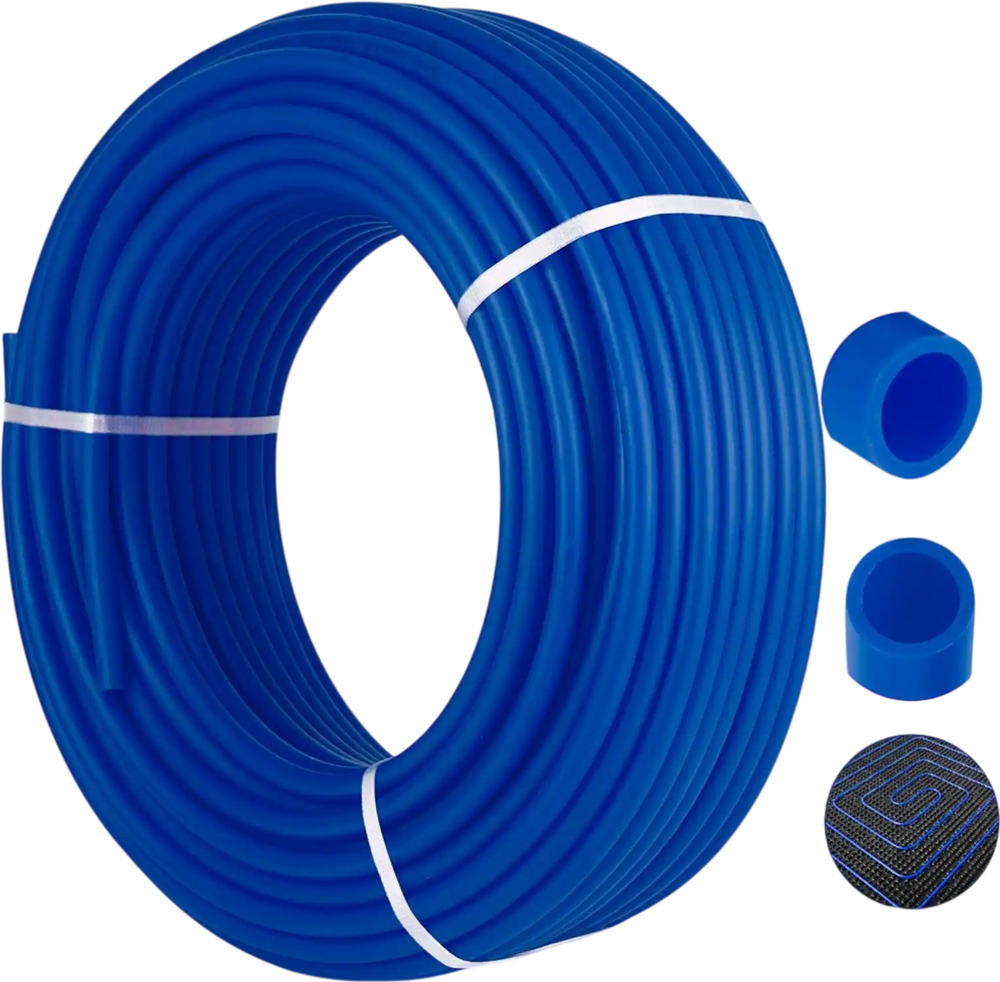 VEVOR 3/4" PEX Tubing 300Ft Non-Barrier PEX Pipe Blue Pex-b Tube Coil for Hot and Cold Water Plumbing Open Loop Radiant Floor Heating System PEX Tubing (3/4" Non-Barrier, 300Ft/Blue)