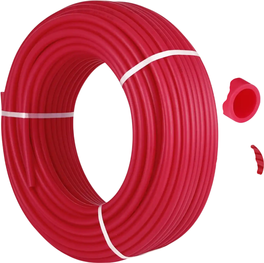 VEVOR Oxygen Barrier PEX Tubing - 1/2 Inch X 500 Feet Tube Coil - EVOH PEX-B Pipe for Residential Commercial Radiant Floor Heating Pex Pipe (1/2" O2-Barrier, 500Ft/Red)