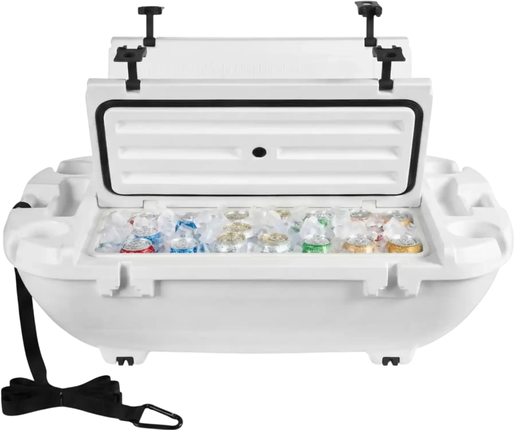Vevor Floating Cooler 40 qt Amphibious Ice Chest with Dry Storage and Tow Rope White New