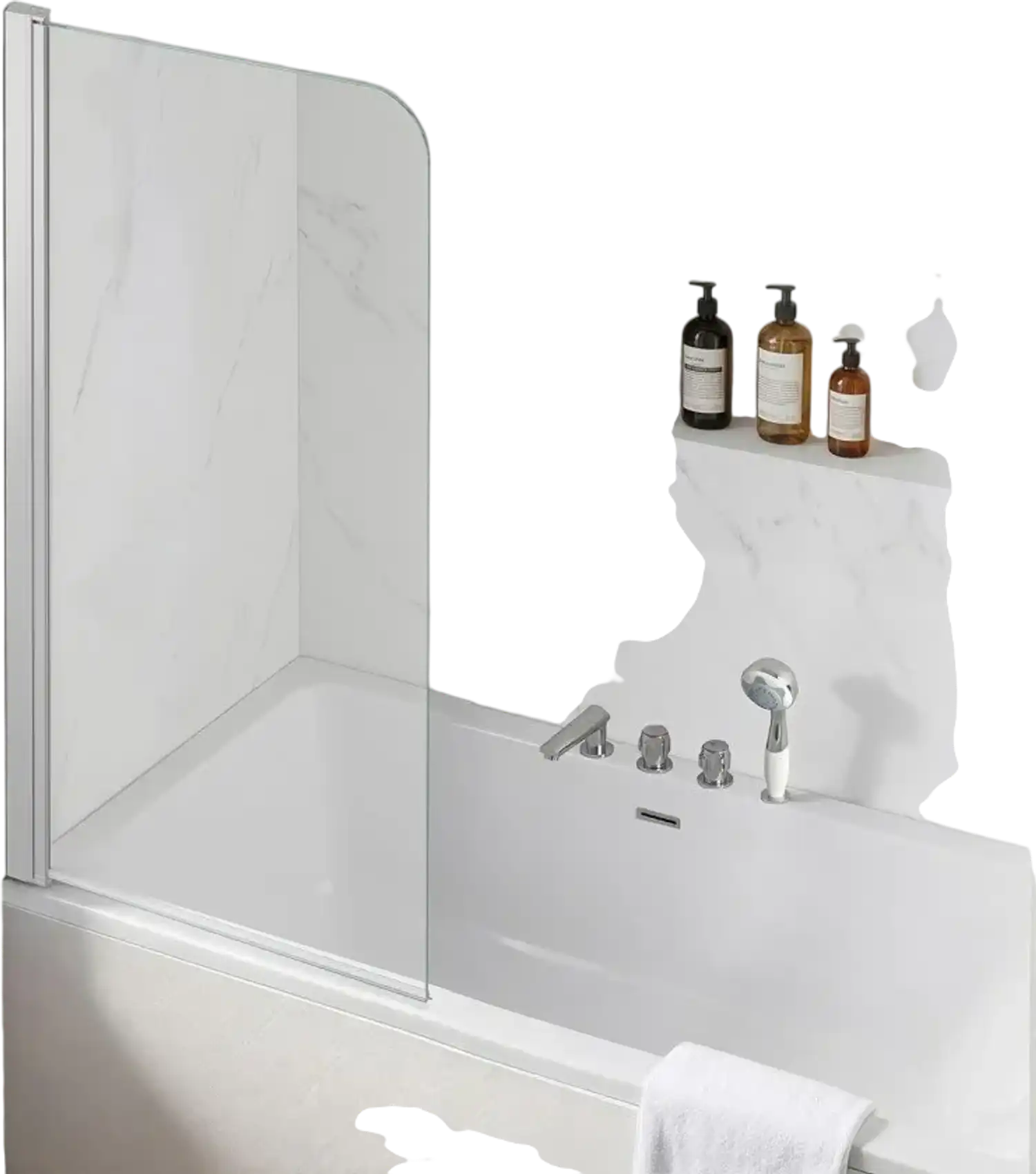Vevor Bathtub Shower Door Frameless Pivot Tub Door 27.5