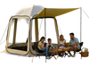 VEVOR Screen House Tent, 10 x 9.2 ft, 4-8 Person Pop Up Screen Tent with Extended Awning, Portable Screened in Canopy with Carry Bag, Netting Sides, for Patio, Backyard, and Outdoor Activities, Beige