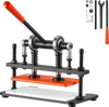 VEVOR Leather Cutting Machine 11.02 x 5.51 in Embossing Plate Die Cutter, Hand Press Leather Embossing & Die Cutting, 3300 lbs Pressure, 0.47 in Stroke, Dual Guide Shafts, for Fabric, Paper, Silicone