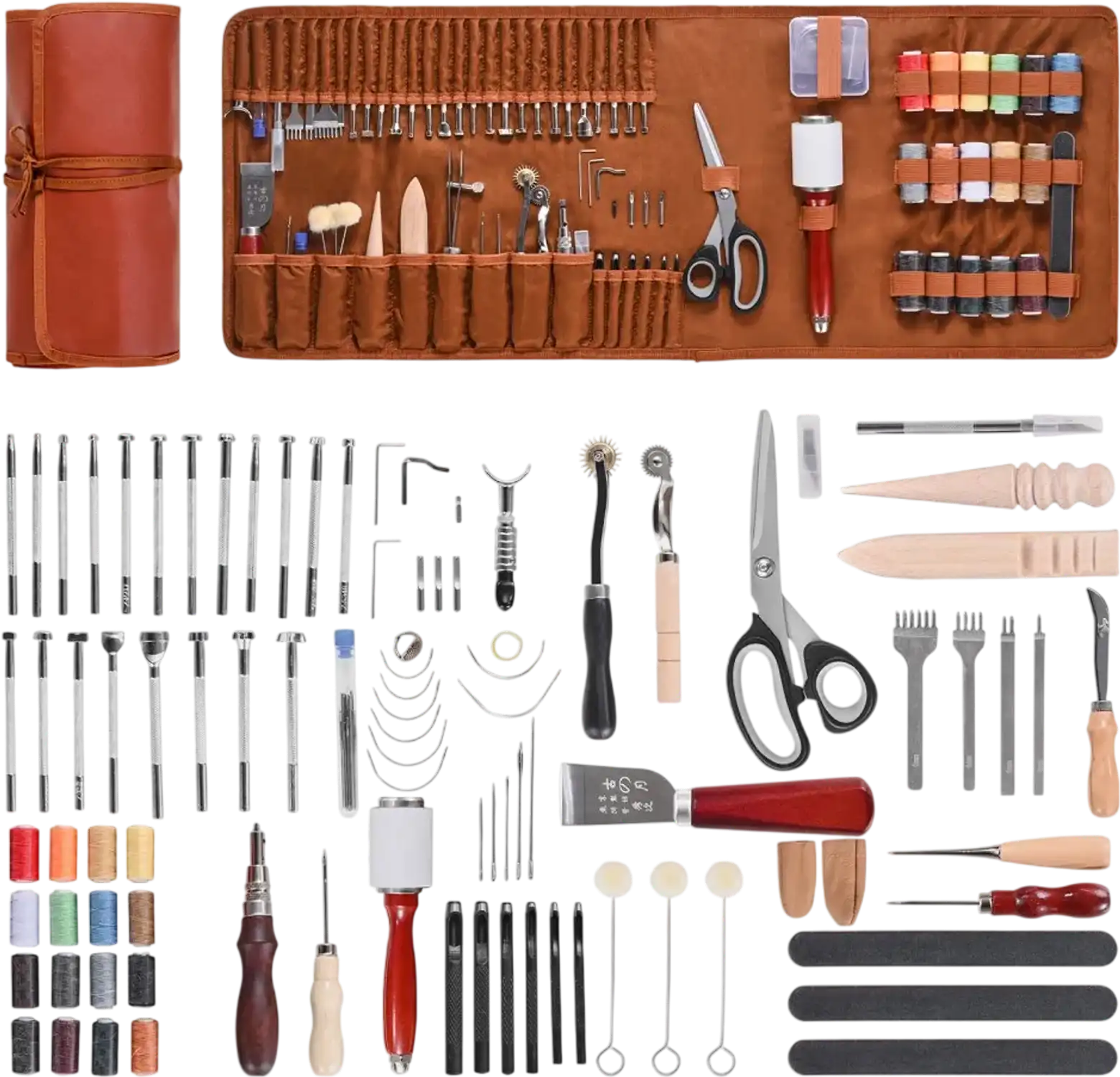 Vevor Leather Working Tools Kit 92-Piece Crafting Set with Storage Bag New