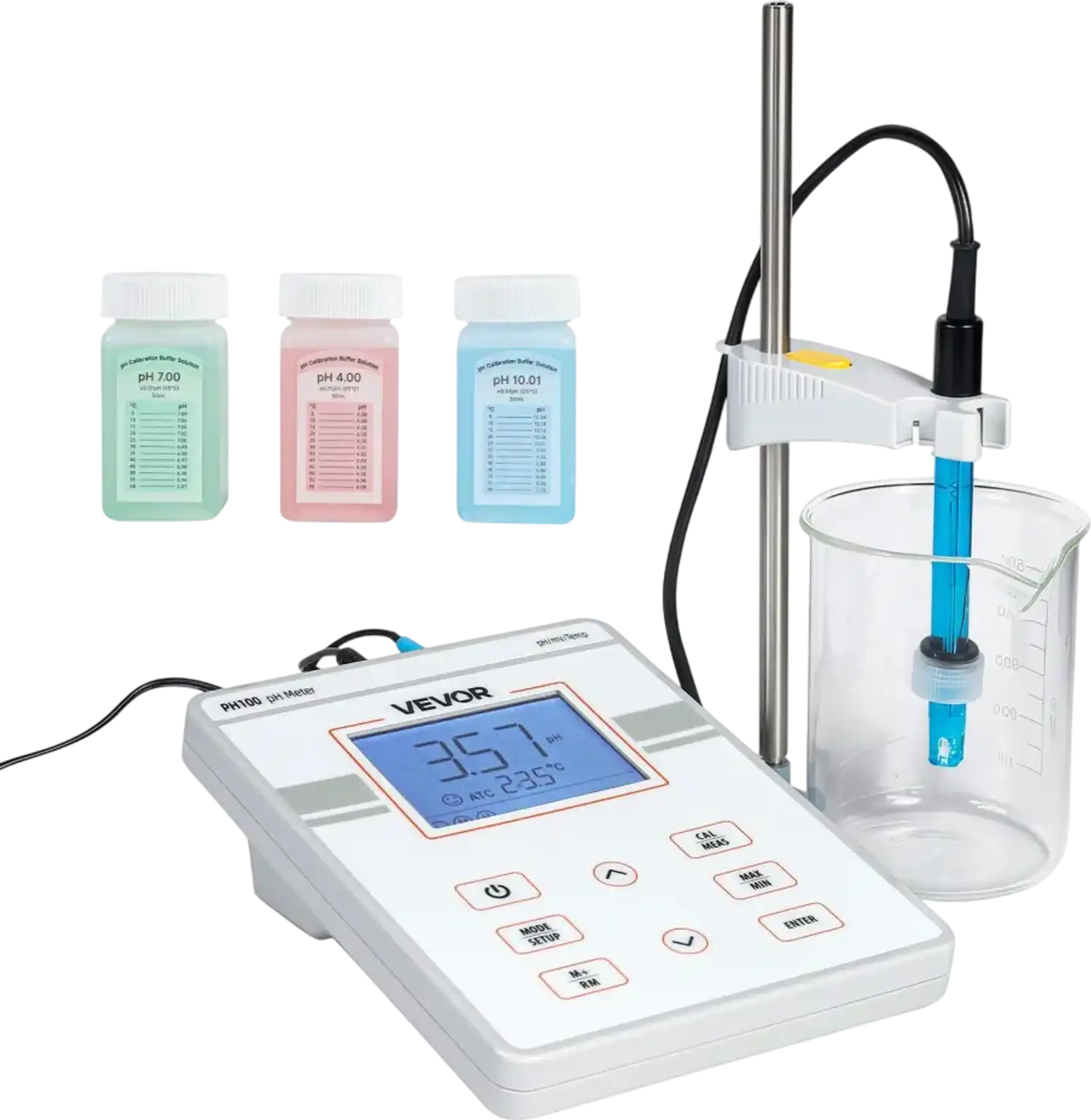 Vevor pH Meter Benchtop Laboratory Tester Kit with Backlit Display New