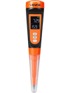 VEVOR Food pH Meter, 0-14 pH Range, IP68 Waterproof Probe, Pocket Tester Kit with Automatic Temperature Compensation, Calibration Powder Packets, Easy to Read, for Food Fermentation, Dough, Meat