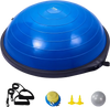 VEVOR Half Exercise Ball Trainer, 26 inch Balance Ball Trainer, 1500lbs Capacity Stability Ball, Yoga Ball with Resistance Bands & Foot Pump, Strength Fitness Ball for Home Gym Full Body Workout, Blue