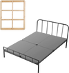 VEVOR Queen Size Bunkie Board, 1.5 in Bed Board Slats with 200D Oxford Cloth, Wooden Mattress Support for Queen Size Bed, Easy Assembly Support under Mattress, 4 Piece, Gray