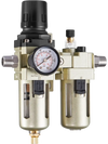 VEVOR Air Compressor Filter Regulator Lubricator (FRL), 3/8" NPT Air Compressor Water Separator, Semi-Auto Drain Air-Drying System with 5μm Brass Filter Element, 145PSI Max Working Pressure, Poly Bowl
