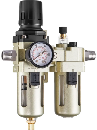 VEVOR Air Compressor Filter Regulator Lubricator (FRL), 3/8