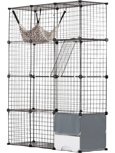 VEVOR Large 4-tier Cat Cage, 41 x 14 x 55