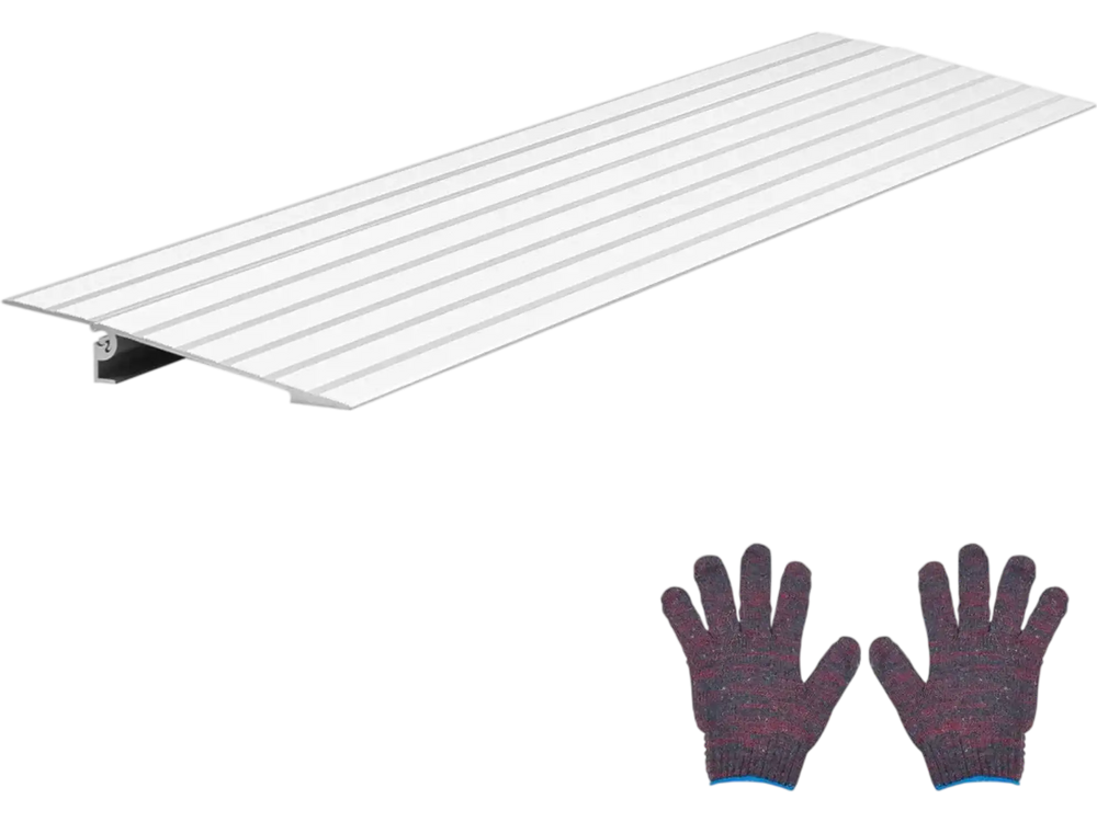 VEVOR Door Threshold Ramp, 1 inch Rise, Aluminum Alloy Threshold Ramp Rated 800 lbs Load Capacity, Handicap Ramps for Home Steps for Wheelchair, Scooters, Power Chairs, Walkers, Bicycle, Tricycle