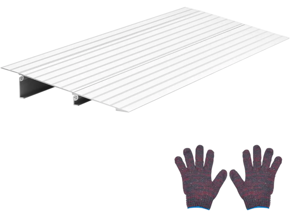 VEVOR Door Threshold Ramp, 2 inch Rise, Aluminum Alloy Threshold Ramp Rated 800 lbs Load Capacity, Handicap Ramps for Home Steps for Wheelchair, Scooters, Power Chairs, Walkers, Bicycle, Tricycle
