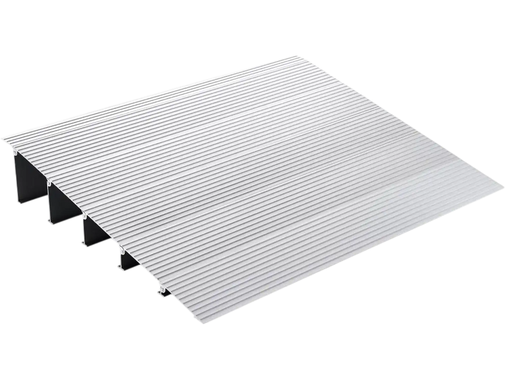 VEVOR Door Threshold Ramp, 5" Rise, 800 lbs Load Capacity, Door Ramp for Wheelchairs, Aluminum Threshold Ramp for Doorways, Adjustable Modular Threshold Ramp for Wheelchairs, Scooters, Power Chairs