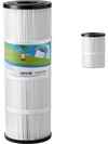 VEVOR Pool Filter Cartridge, 50 Sq. Ft Spa Hot Tub Filter Cartridge Replacement, Compatible with Hayward C500, CX500-RE, Pleatco, Secure for Kids & Pet, Trilobal Pleated, Easy to Clean