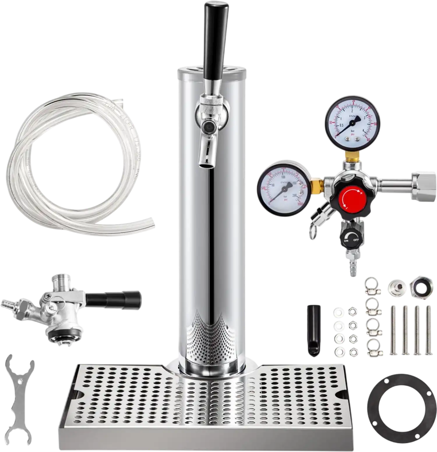 Vevor Kegerator Tower Kit Single Tap Beer Conversion Kit New