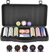 VEVOR Poker Chip Set, 300-Piece Poker Set, Complete Poker Playing Game Set with Carrying  Case, Heavyweight 14 Gram Casino Clay Chips, Cards, Buttons and Dices, for Texas Hold'em, Blackjack, Gambling