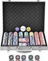 VEVOR Poker Chip Set, 500-Piece Poker Set, Complete Poker Playing Game Set with Aluminum Carrying  Case, 11.5 Gram Casino Chips, Cards, Buttons and Dices, for Texas Hold'em, Blackjack, Gambling