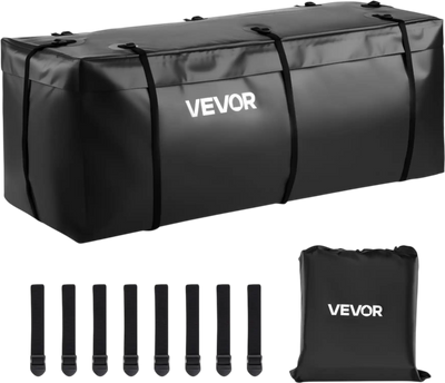 VEVOR Hitch Cargo Carrier Bag, Waterproof 840D PVC, 59.84 x 23.9 x 24.02 in (20 Cubic Feet), Heavy Duty Cargo Bag for Truck Bed Storage with 8 Reinforced Straps, Suitable for Car Vans Hitch Basket