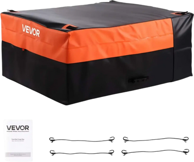 VEVOR Truck Bed Cargo Bag, Waterproof 840D PVC, 51.18 x 40.16 x 21.85 in (26 Cubic Feet), Heavy Duty Cargo Bag for Truck Bed with 4 Bungee Cords with Hooks, Fits a Variety of SUV and Pickup Trucks