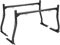VEVOR Truck Rack, 46-71inch Extendable Truck Ladder Rack, 800 lbs Capacity Steel Ladder Rack for Truck with Non-Drilling J-bolts, Heavy Duty Truck Bed Rack for Kayak, Surfboard, Lumber, Ladder