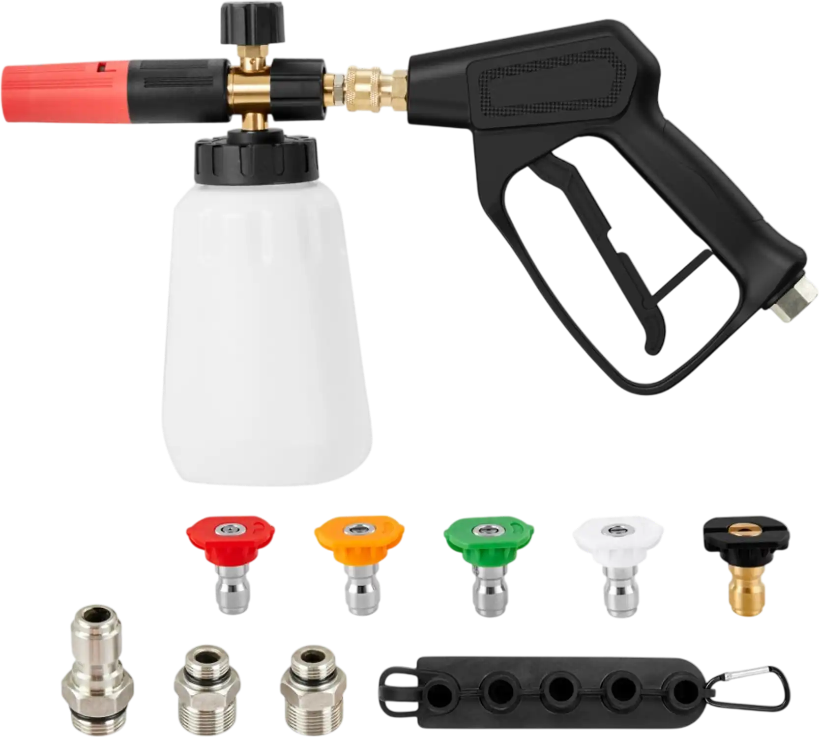 Vevor Pressure Washer Gun Set 0.22 Gal Foam Cannon 4000 PSI with 5 Nozzle Tips New