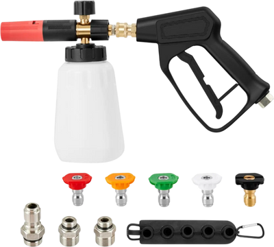 Vevor Pressure Washer Gun Set 0.22 Gal Foam Cannon 4000 PSI with 5 Nozzle Tips New