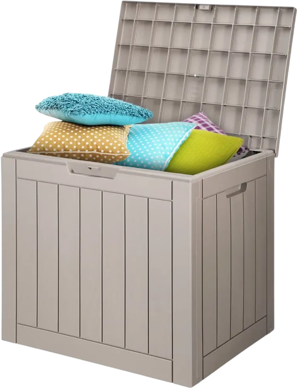 VEVOR Outdoor Storage Box, 31 Gallon Resin Deck Box, Backyard Outside Toy and Towel Storage Cabinet Waterproof, for Patio Furniture Cushions, Garden Tools, Pool Supplies & Package Delivery (Grey)