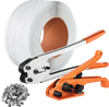 VEVOR PP Banding Strapping Kit with Strapping Tensioner Tool, Banding Sealer Tool, 328 ft Length, 100 Metal Seals, Pallet Packaging Strapping Banding Kit, Banding Packaging Strapping for Packing