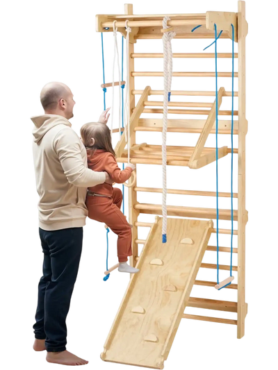 Vevor Wall Gym Swedish Ladder 8-in-1 Wooden Indoor Playground New