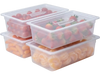 VEVOR 4-Pack Polypropylene Food Pans, Full Size, 6" Deep, Lid, Prep Table for Restaurants, Buffets and Salad Bars, Commercial Food Storage Containers, Dishwasher Compatible, Stackable, Scale Markings