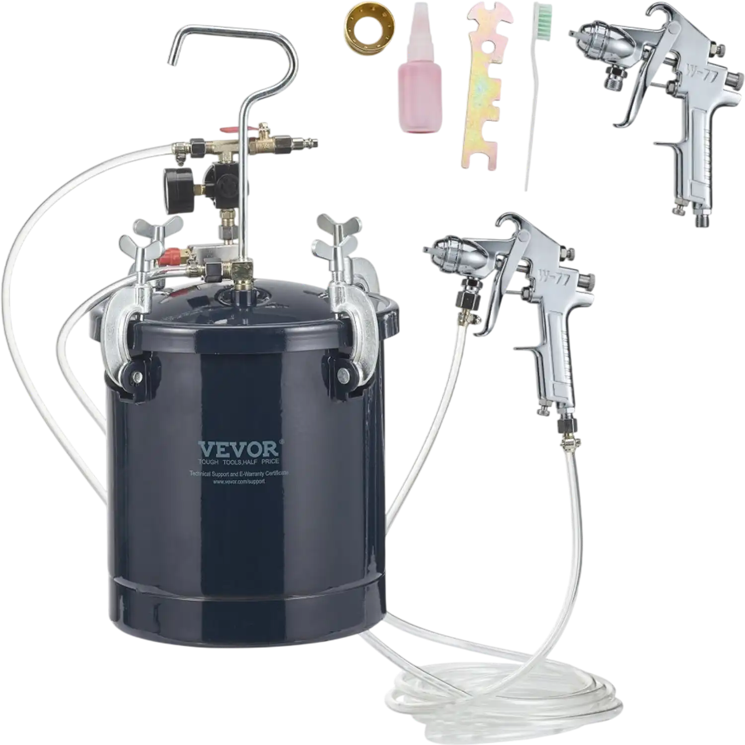 Vevor Pressure Paint Pot 10L 2.5 gal Spray Tank with Dual Spray Guns New