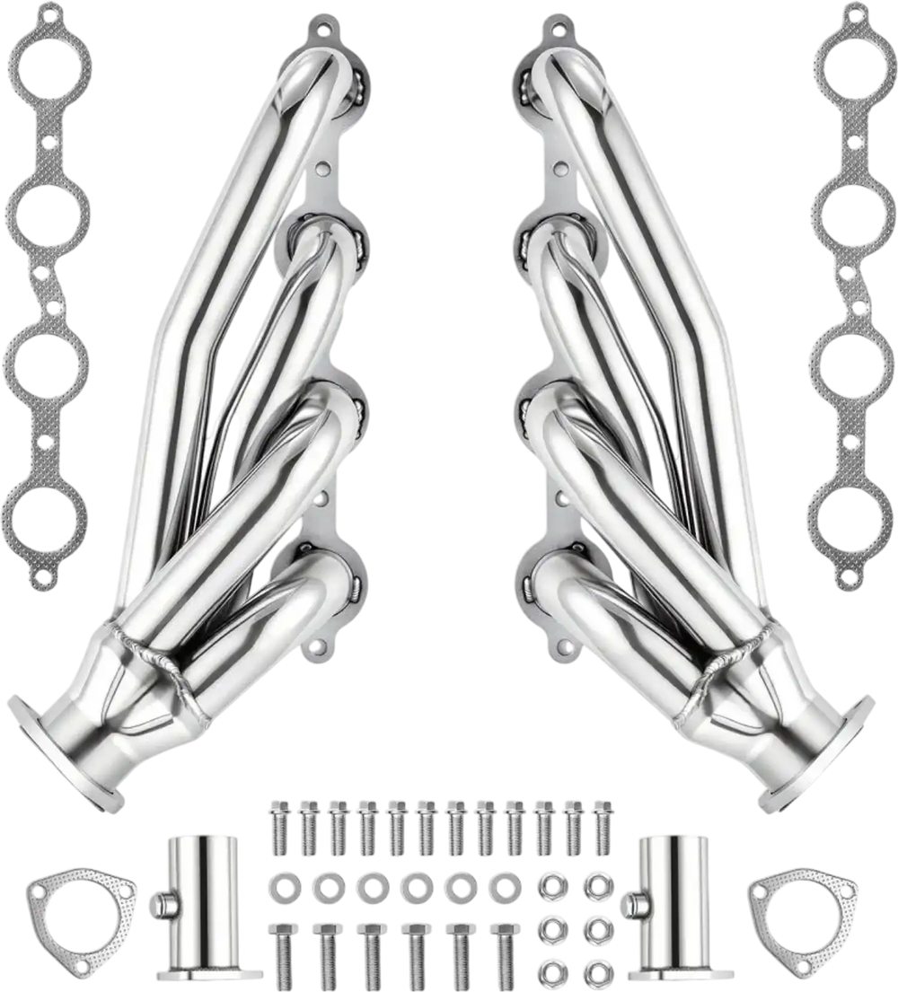VEVOR Exhaust Headers Manifold Replacement for Chevy LS1 LS2 LS3 LS6 LS7, LS Engine Swap Conversion Exhaust Headers, Stainless Steel, Complete Hardware for Improved Exhaust Flow & Engine Performance
