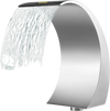 VEVOR Pool Waterfall Fountain Stainless Steel Fountain 15.4\" x 7.9\" x 1.5\" Silver Pool Fountains for Ground Pools Garden Outdoor Waterfalls Sheer Descent Pond Water Feature