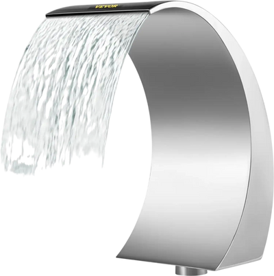 Vevor Pool Waterfall Fountain Stainless Steel Sheer Descent 15.4