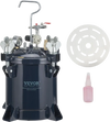 VEVOR 10L/2.5gal Spray Paint Pressure Pot Tank,  70PSI Max Air Paint Pressure Pot, Metal Rack and Leak Repair Sealant for Industry Home Decor Architecture Construction Automotive Painting