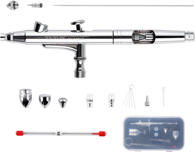 Vevor Airbrush Gun Dual Action Gravity Feed Kit New