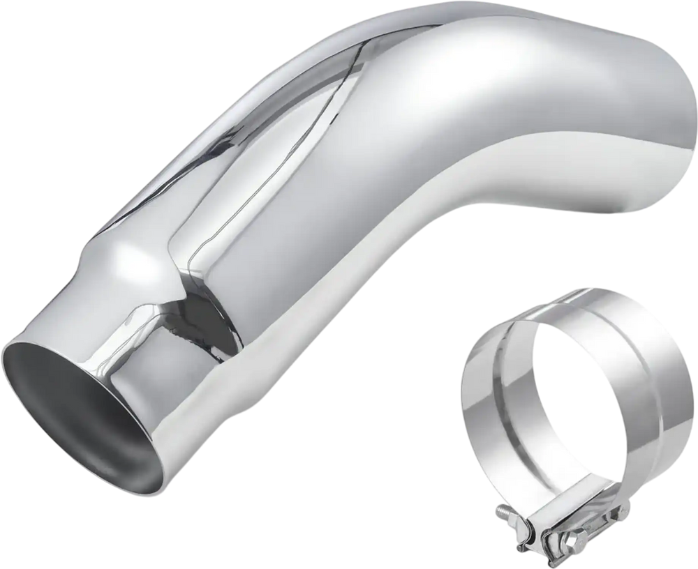 VEVOR Elbow Exhaust Tip, 5 Inch Inlet, 6 Inch Outlet, 23 in Overall Length, Chrome Turn Down Exhaust Tip with Clamp for Truck, Sedan, Sports Car, SUV, Chrome Structure for High Temperature Resistance