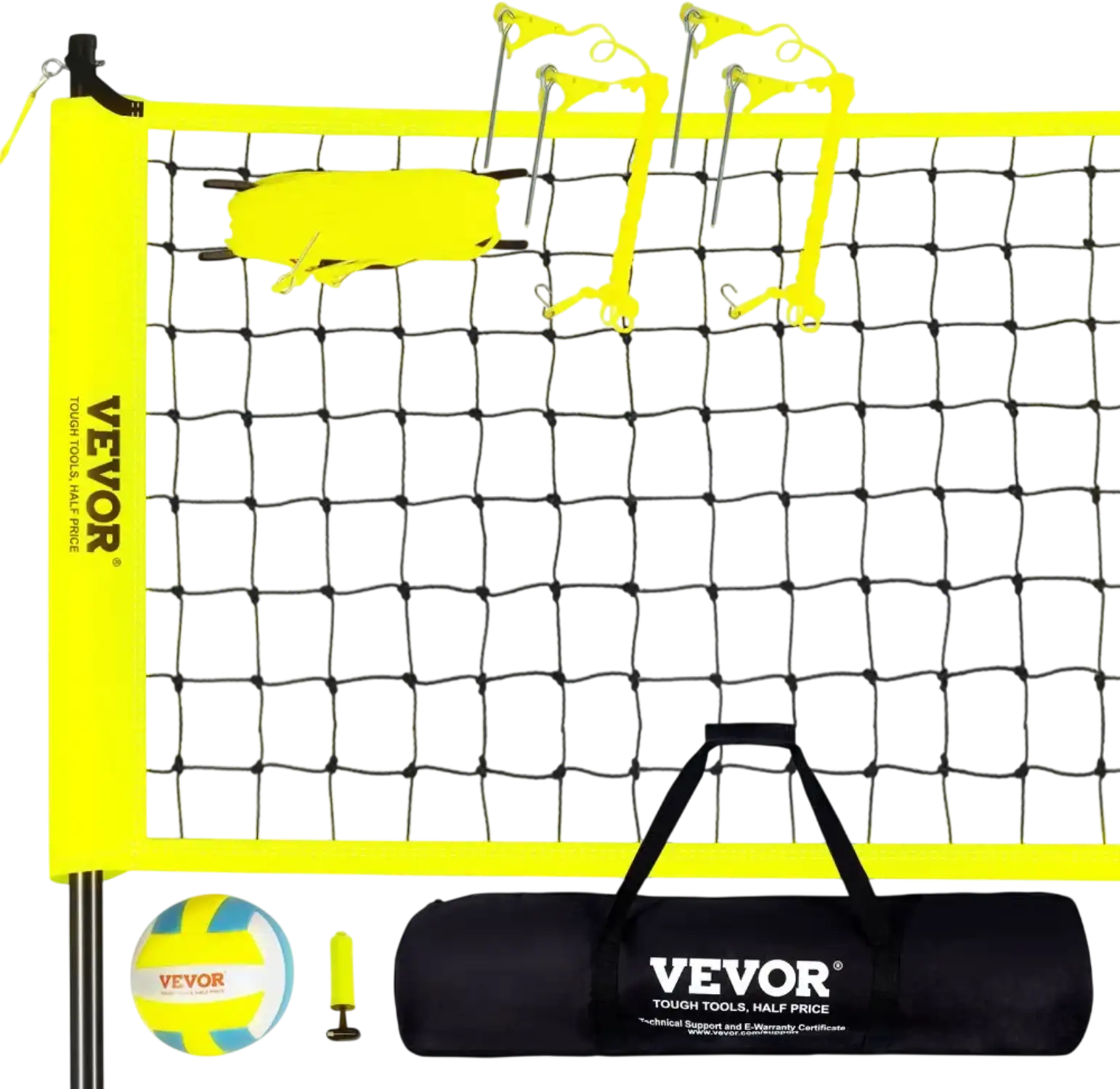 Vevor Volleyball Net System Portable Outdoor Adjustable Height Set New