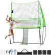 VEVOR Volleyball Training Net System, Freely Height-Adjustable Practice Equipment with Ball Return, 8x11ft Portable Net Station, Easy Setup for Backyard Indoor Outdoor Serving Spiking Improve Accuracy