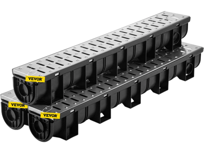 Vevor Trench Drain System Metal Grate 3-Pack 5.9