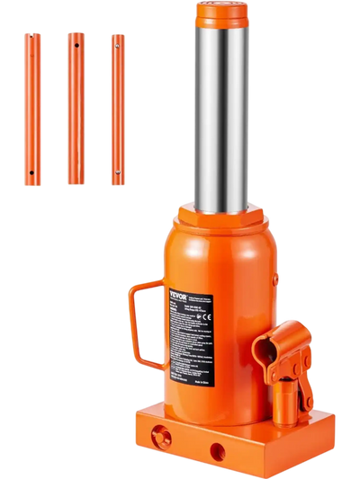VEVOR Hydraulic Bottle Jack, 30 Ton/66138 lbs Welded Bottle Jack with 11.22''-18.66'' Lifting Range & 3-Section Long Handle, for Car, Pickup, Truck, RV, Auto Repair, Industrial Engineering