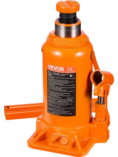 VEVOR Hydraulic Bottle Jack, 20 Ton (44092 lbs) Capacity, 8.9-17.1 Inch Lifting Range, Heavy Duty Welded Bottle Jack for Car, SUV, Pickup, Auto Repair, House Lift and Agricultural Equipment, Orange