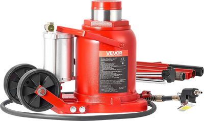 Vevor Air Hydraulic Bottle Jack 50 Ton Capacity 10.4-16.1 in. Lift Range Pneumatic/Manual New