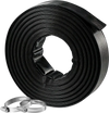 VEVOR Discharge Hose 2" x 100 ft PVC Lay Flat Backwash Water Pump Hose, for Swimming Pool Sand Filter & Sump Pump, Heavy Duty, Water Transfer Drainage, Weather & Burst-Resistant, with Clamps, Black