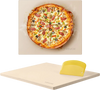VEVOR Pizza Stone, 16 x 14 x 0.6 Inch Rectangular Cordierite Pizza Stone, Large Baking-Stone with Scraper, 1450℉ Heat-Resistant Cordierite Cooking Stones for Kitchen Bake Oven, BBQ Grilling