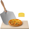 VEVOR Pizza Stone, 20 x 14 x 0.6 in Rectangular Cordierite Pizza Stone, 1450℉ Heat-Resistant Cook Stone, Extra Large Baking-Stone with Metal Peel, Scraper, for Kitchen Bake Oven, BBQ Grill