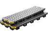 VEVOR Trench Drain System, Channel Drain with Metal Grate, 5.7x3.1-Inch HDPE Drainage Trench, Black Plastic Garage Floor Drain, 5x39 Trench Drain Grate, with 5 End Caps, for Garden, Driveway-5 Pack