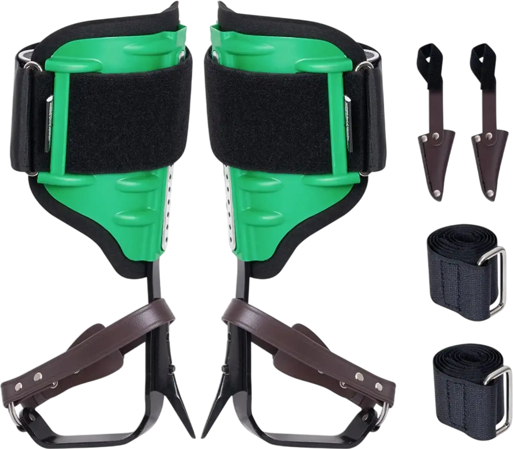 Vevor Tree Climbing Spurs Alloy Steel Arborist Equipment 350 lbs Green New
