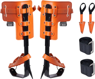 Vevor Tree Climbing Spikes Alloy Steel Climbing Spurs Orange New